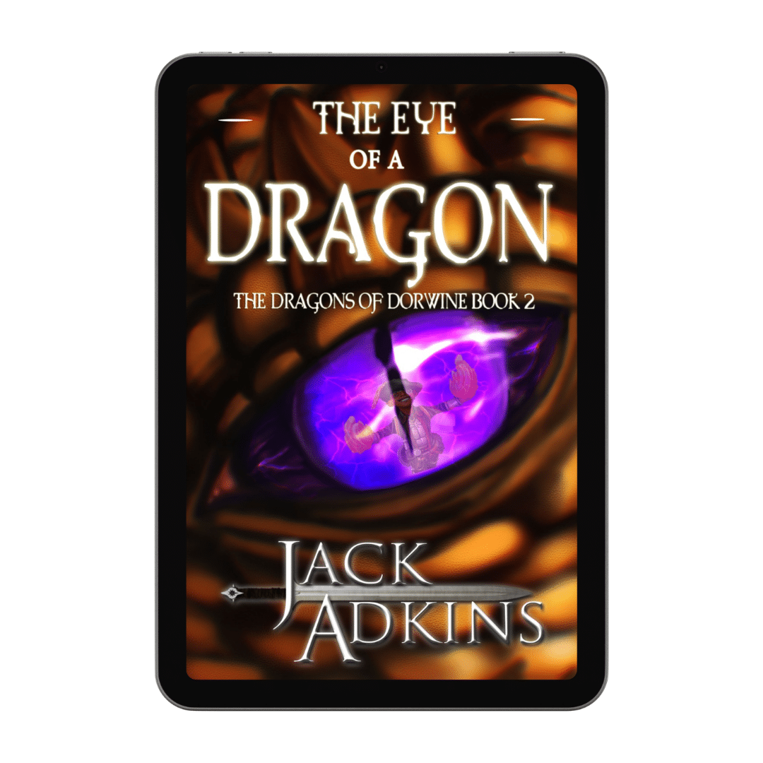 The eye of a Bronze Dragon burning with rage